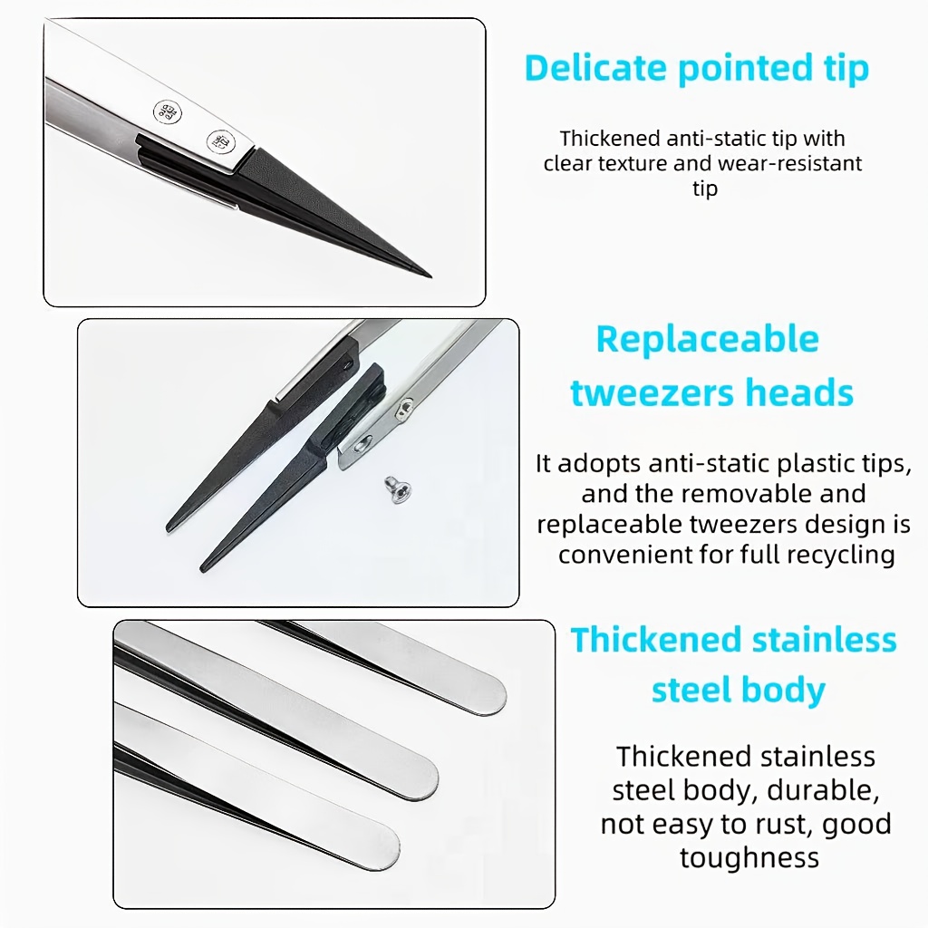 2pcs ESD-259 Anti-static Tweez - Electronics Repair Tools And Equipment review and price