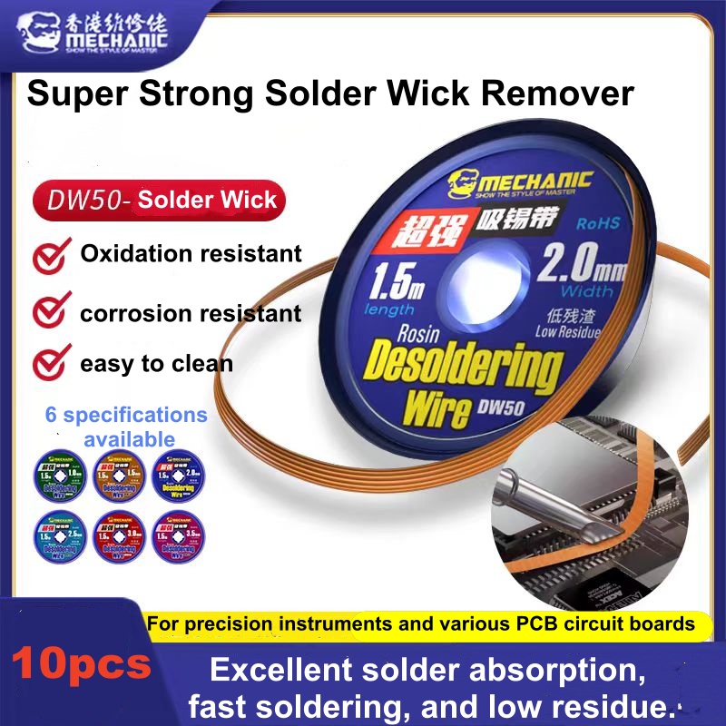 10pcs High Purity Copper Solde - Solder Wick Braid review and price